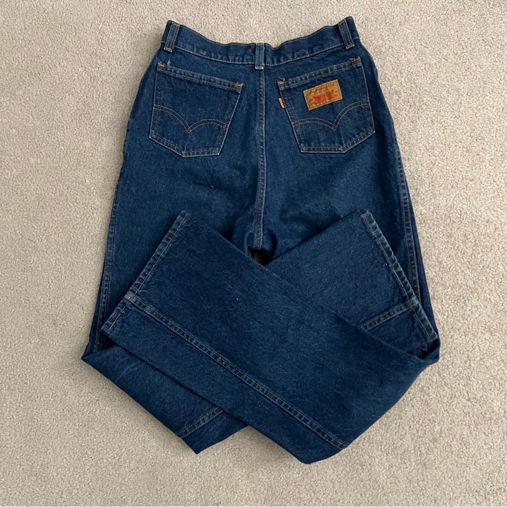 Vintage 1978 Levi’s Women’s 746 ‘Student Bell Bottom’ Flare Dark Wash Jeans USA - Picture 2 of 13